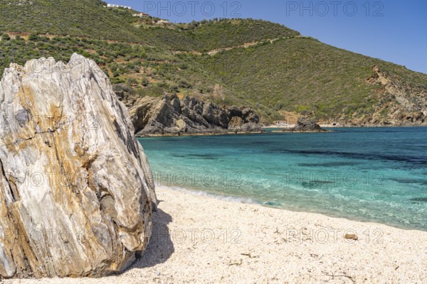 The beach of Kalamos, island of Euboea or Evia, Greece