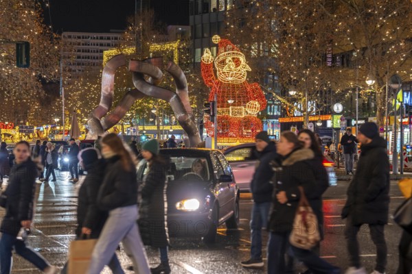 Christmas decoration, light decoration, in Berlin, Tauentzienstraße, Germany
