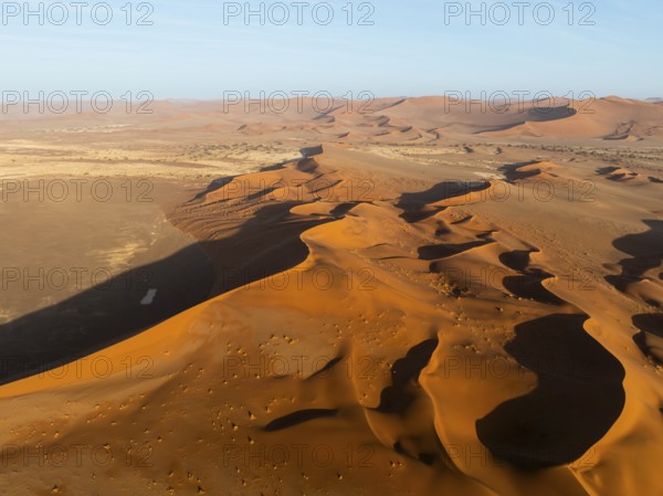 Aerial view of sand dunes in the Namib Desert, Namib Naukluft Park, Namibia