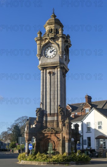 Miles Memorial Clock Tower, Queen Street, Exeter city centre, Devon, England, UK erected 1897