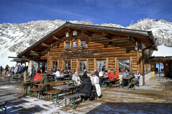 Bergrestaurant Sonnalpin am Zugspitzplatt, Grainau Municipality, Garmisch-Partenkirchen District, Bavaria, Germany