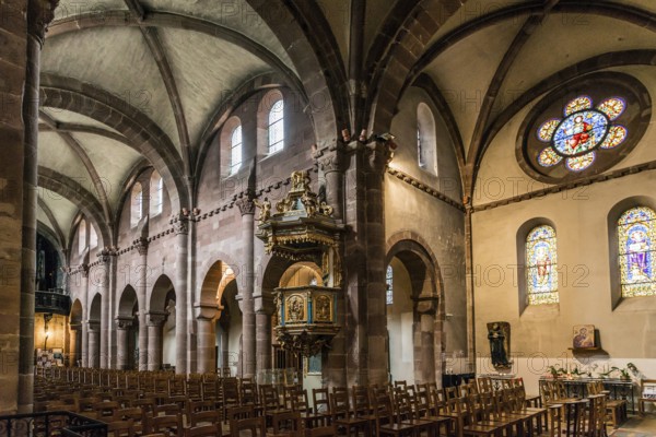 Interior view, Église Sainte-Foy, Sélestat, Schlettstadt, Alsace, Bas-Rhin Department, France