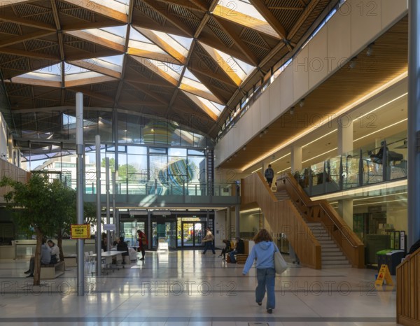 Interior of the Forum building, Streatham Campus, University of Exeter, Exeter, Devon, England, UK built 2012