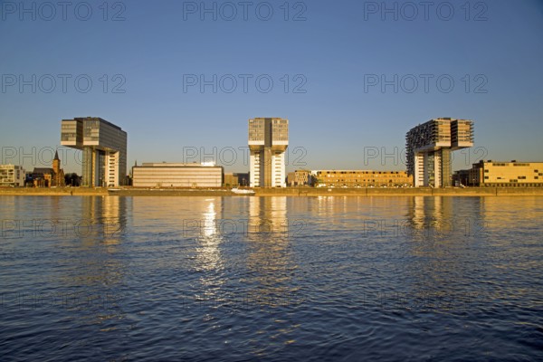 Crane Buildings, Rheinauhafen, Cologne, Rhineland, North Rhine-Westphalia, Germany