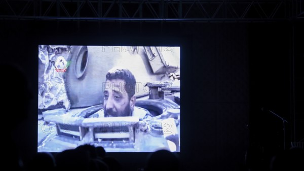 Gaziantep, Turkey – November 20, 2025: Syrian expatriates took part in a dedicated fundraising session aimed at supporting Aleppo's reconstruction efforts, attended by Syrian and Turkish officials. Participants watched a presentation highlighting key scenes from the city's wartime destruction, underscoring ongoing joint efforts to rebuild what was lost, Gaziantep, Gaziantep, Turkey