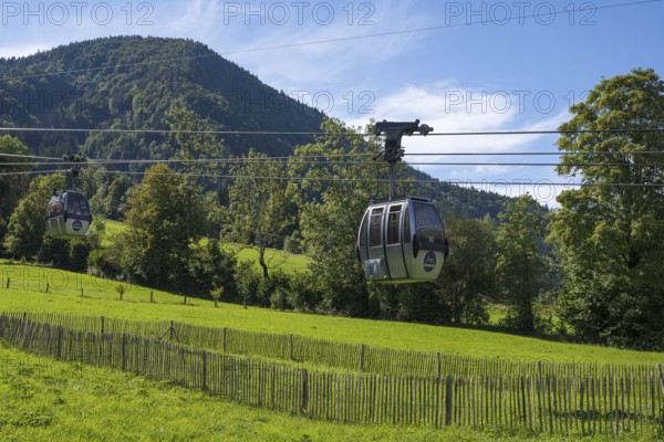 Cable car from Brauneck to Lenggries, cable car, valley station, Brauneck, Bavarian Prealps, Isarwinkel, Lenggries, Upper Bavaria, Bavaria, Germany