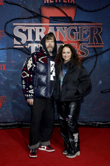 Rea Garvey and Josephine Garvey at the Stranger Things fan event in Hangar 7 at Tempelhof Airport in Berlin on 18.11.2025