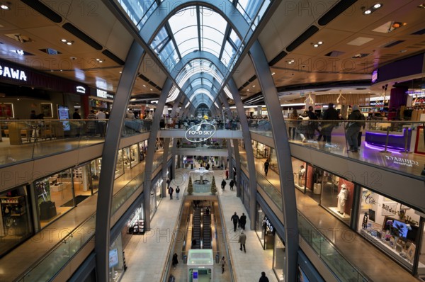 Interior view, shops, passers-by, Food Sky, shopping mall, Europa-Passage, Free and Hanseatic City of Hamburg, Germany