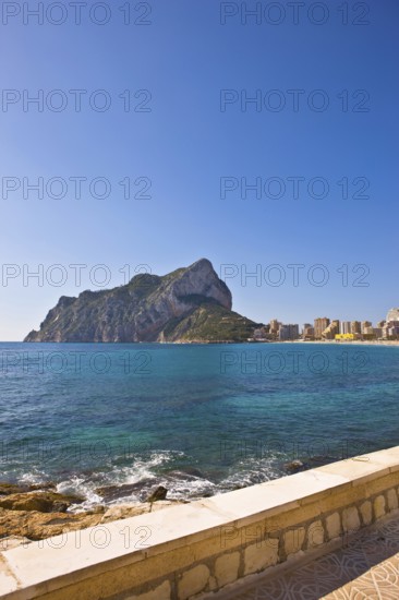 La Fossa-Levante Beach, Penon de Ifach landmark, Calpe Valencia, Costa Blanca, Spain