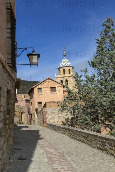 Cathedral church of San Salvador, historic buildings in medieval village of Albarracín, Teruel province, Aragon, Spain