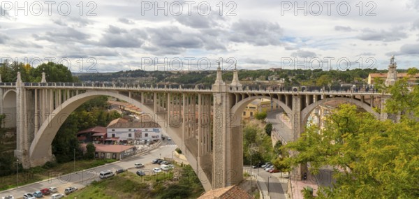 Historic bridge Viaducto de Fernando Hué, city of Teruel, Aragon, Spain, Europe built 1929