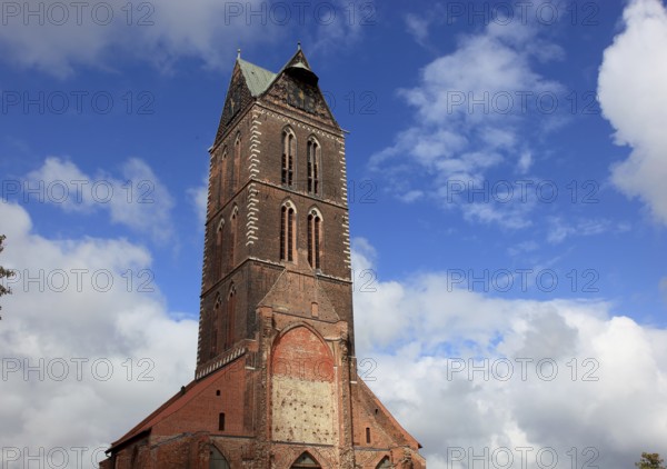 St. Mary's Church, also St. Mary's Church, center of the old town of Wismar, Northwest Mecklenburg district, Mecklenburg-Western Pomerania, Germany
