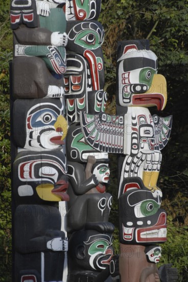 Totem, Totem Pole, Totem Poles, Stanley Park, Vancouver, British Columbia, Canada