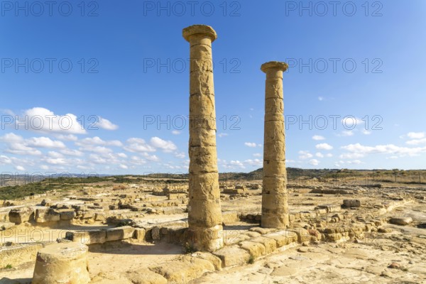 Yacimiento romano de los Bañales, Roman archaeological site of Los Banales, near Layana, Zaragoza province, Aragon, Spain