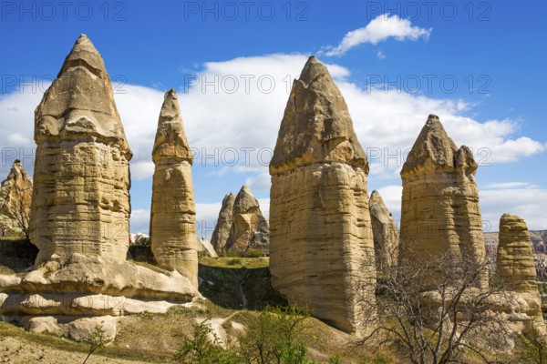 Valley of Lovers, fantastic tuff rock formations, Cappadocia, Turkey