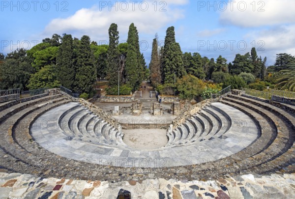 Odeon of Kos, small theatre, reconstruction, originally built probably in the 2nd century AD, designed for 750 visitors, city of Kos, island of Kos, Dodecanese islands, Greece