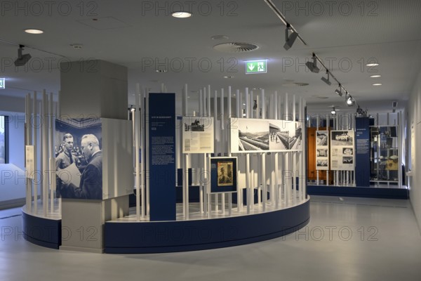 Exhibition Destiny Herrenmensch in the former NS Ordensburg Vogelsang, interior view, Eifel National Park, Schleiden-Gemünd, North Rhine-Westphalia, Germany