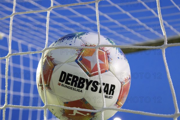Close-up of the soccer ball of the 2025/26 Bundesliga (symbolic image)