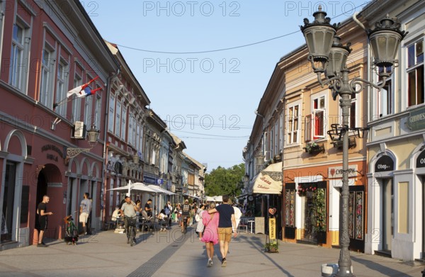 Dunavska or Danube Street, Pedestrian Zone, Old Town, Novi Sad, Vojvodina Province, Serbia