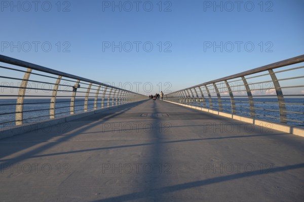 New 720-meter long pier in Prerow opened since October 2024, Prerow, Darß, Mecklenburg-Western Pomerania, Germany