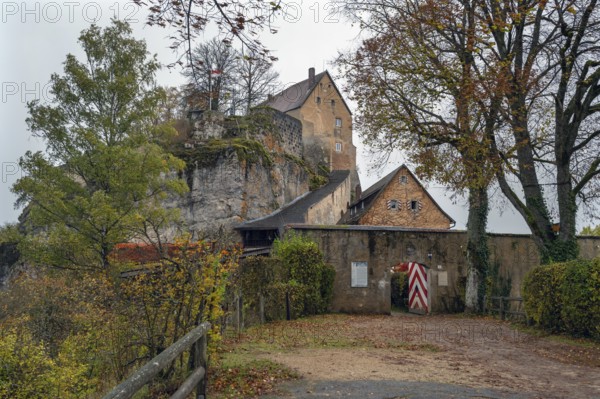 Pottenstein Castle, dating from around 1057 and 1070, today a museum, Pottenstein, Franconian Switzerland, Upper Franconia, Bavaria, Germany