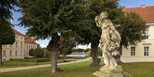 Rheinsberg Castle, countryside, Ostprignitz-Ruppin district, prime example of Friederician Rococo, Brandenburg, Germany
