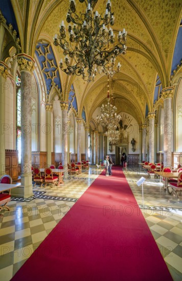 Count's Hall and Imperial Hall, Hohenzollern Castle, ancestral home of the House of Hohenzollern, interior, noble family, German emperors, Bisingen, Baden-Württemberg, Germany