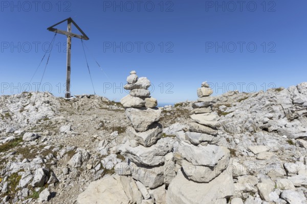 Summit Cross, Großer Daumen, 2280m, Allgäu Alps, Allgäu, Bavaria, Germany