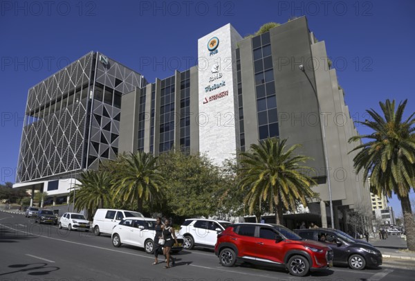 Street scene on the corner of Fidel Castro Street and Independence Avenue, Windhoek, Khomas region, Namibia
