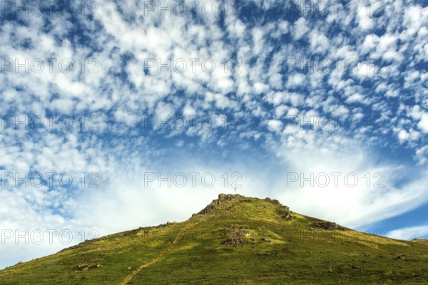 Roc de Courlande in Auvergne Volcanoes Regional Park. Puy de Dome. Auvergne Rhone Alpes. France