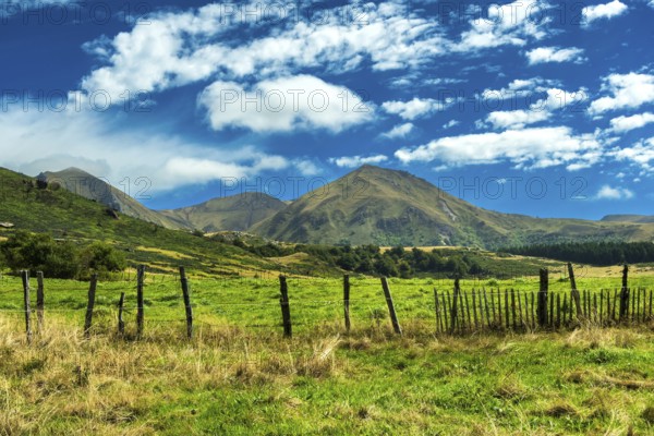 Valley of salt fountains in Puy de Dôme. Massif of Sancy, Auvergne Volcanoes Natural Regional Park. Auvergne-Rhone-Alpes. France