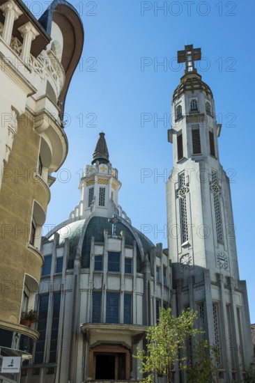 Vichy, listed as World Heritage by UNESCO. Saint-Blaise church, Allier, Auvergne-Rhone-Alpes, France