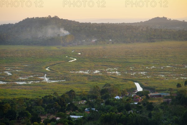 Landscape, Lake Victoria and Mabamba Swamp, Lake Victoria, Uganda