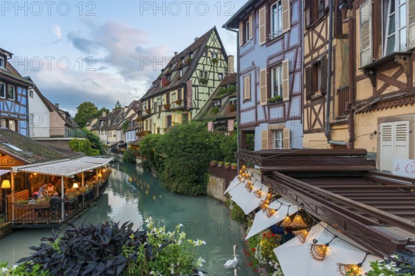 Half-timbered house in Petite Venise in the old town of Colmar, France