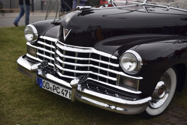 Classic car, 1947 Cadillac Series 62 Convertible, USA, at a classic car meeting in Büsum, Schleswig-Holstein, Germany