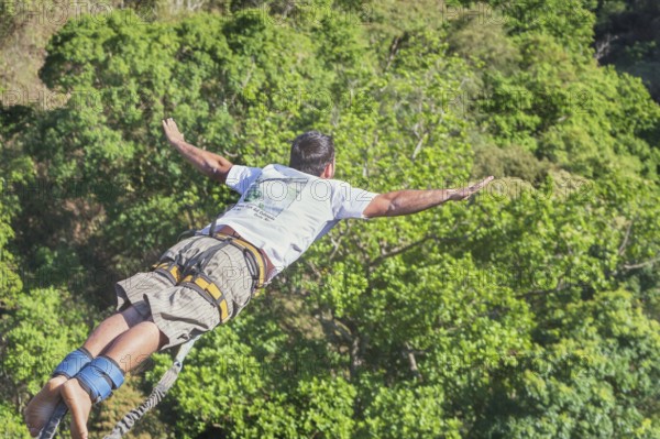 Bungee jumper, San Jose, Costa Rica, Central America