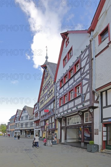 Historic Windeckhaus, half-timbered houses, Orchheimer Straße, Bad Münstereifel, Ahrgebirge, Eifel, North Rhine-Westphalia, Germany