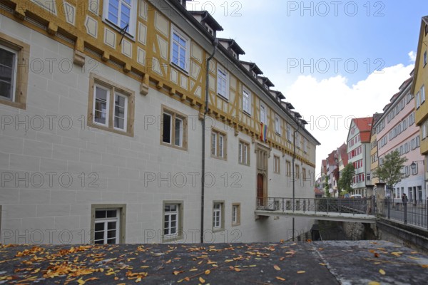 Protestant monastery, historic half-timbered house built in 1534, former Augustinian monastery, Tübingen, Neckar Valley, Baden-Württemberg, Germany