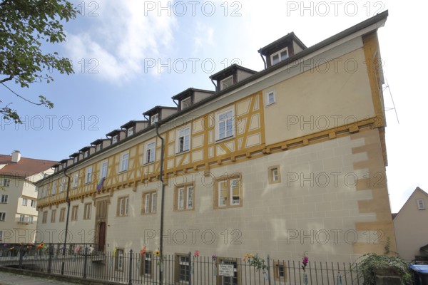 Protestant monastery, historic half-timbered house built in 1534, former Augustinian monastery, Münzgasse, Tübingen, Neckar Valley, Baden-Württemberg, Germany