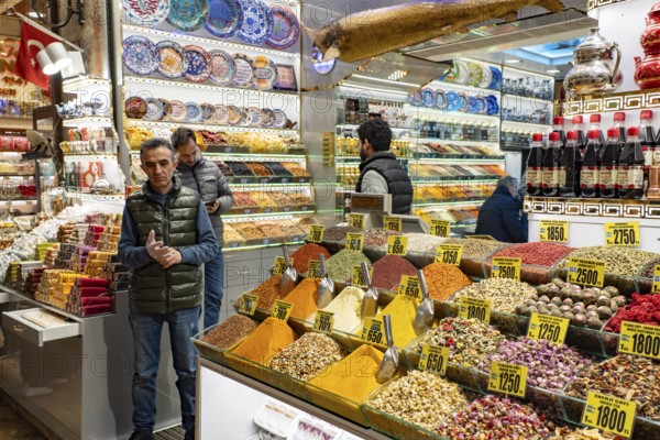The Egyptian Bazaar Misir Çarsisi or Spice Bazaar in Eminönü, Istanbul, Turkey
