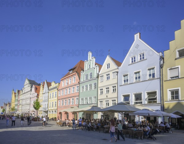 Altstadthäuser, Landshut, Bayern, Deutschland