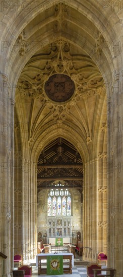 Interior of the Minster church of Saint Mary, Ilminster, Somerset, England, UK