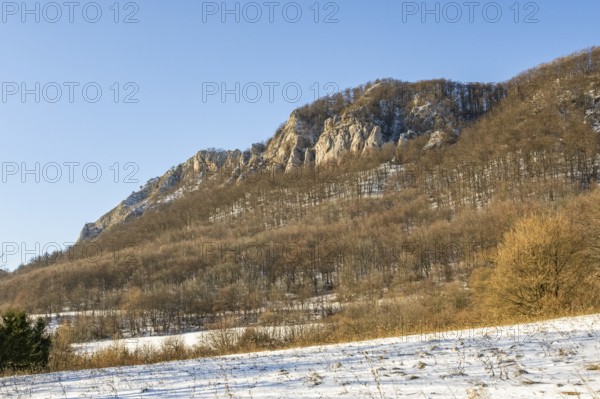 View on the mountains on a sunny day in winter, Vápec, Horná Poruba, Slovakia