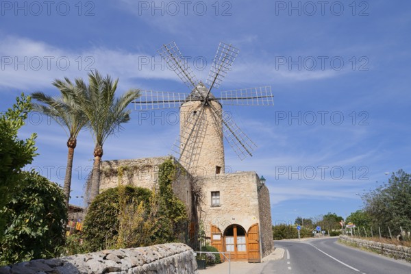 Windmill Moli d'en Pau, Sineu, Majorca, Balearic Islands, Spain