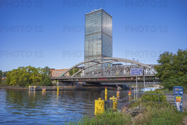 Spree between Treptower Park and the Stralau peninsula in Berlin, Germany