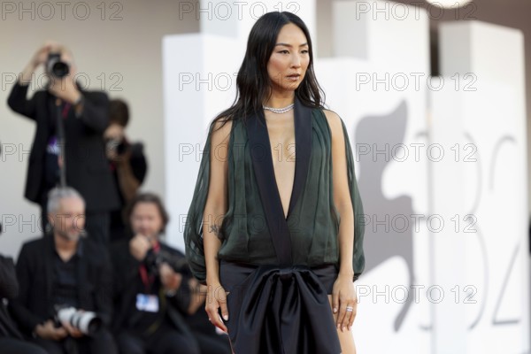 Venice, Italy - 2 September 2025: Greta Lee during the red carpet of - A house of Dynamite - during the 82nd Venice International Film Festival