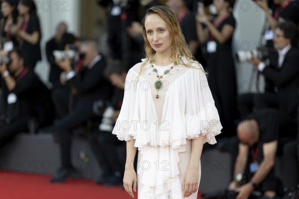 Venice, Italy - 3 September 2025: Fanni Wrochn during the red carpet of - Duse - during the 82nd Venice International Film Festival
