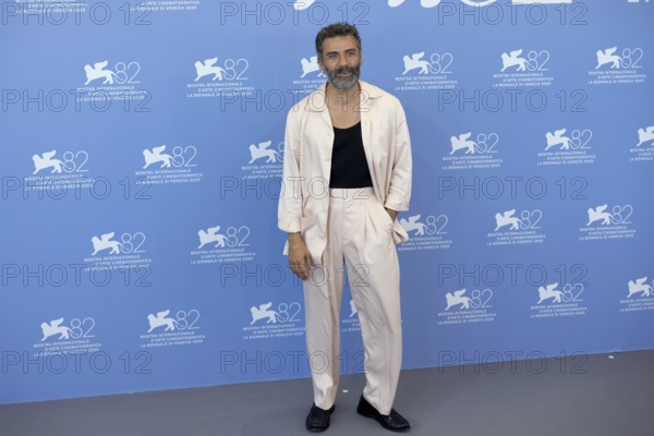 Venice, Italy - 3 September 2025: Oscar Isaac during the Photo Call of - In the Hand of Dante - during the 82nd Venice International Film Festival