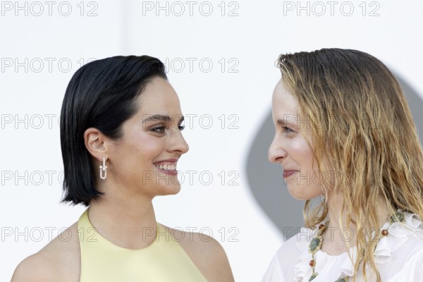 Venice, Italy - 3 September 2025: Noemie Merlant, Fanni Wrochna during the Red Carpet of - Duse - during the 82nd Venice International Film Festival