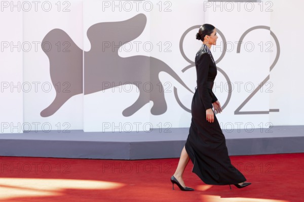 Venice, Italy - 3 September 2025: Farah Abdel Aziz during the red carpet of - The Voice Of Hind Rajab - during the 82nd Venice International Film Festival